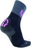 UYN Lady Cycling Light Socks black / grey / rose violet 41-42