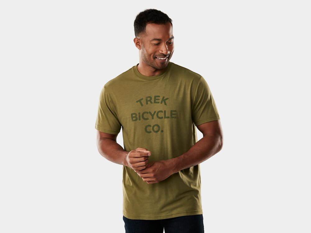 Trek Oberteil Trek Bicycle Tonal T-Shirt S Olive