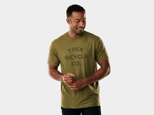 Trek Oberteil Trek Bicycle Tonal T-Shirt L Olive