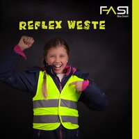 FASI Reflexweste Kiddy für Kinder Grösse XS gelb 