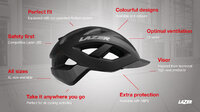 LAZER Unisex Sport Cameleon MIPS Helm matte black grey M