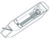 Shimano Batterie-Halter integr. Akku BM-E8020 Up/Down o/Schloss Kabel 250mm 