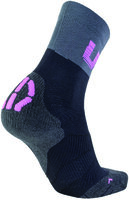 UYN Lady Cycling Light Socks black / grey / rose violet 37-38